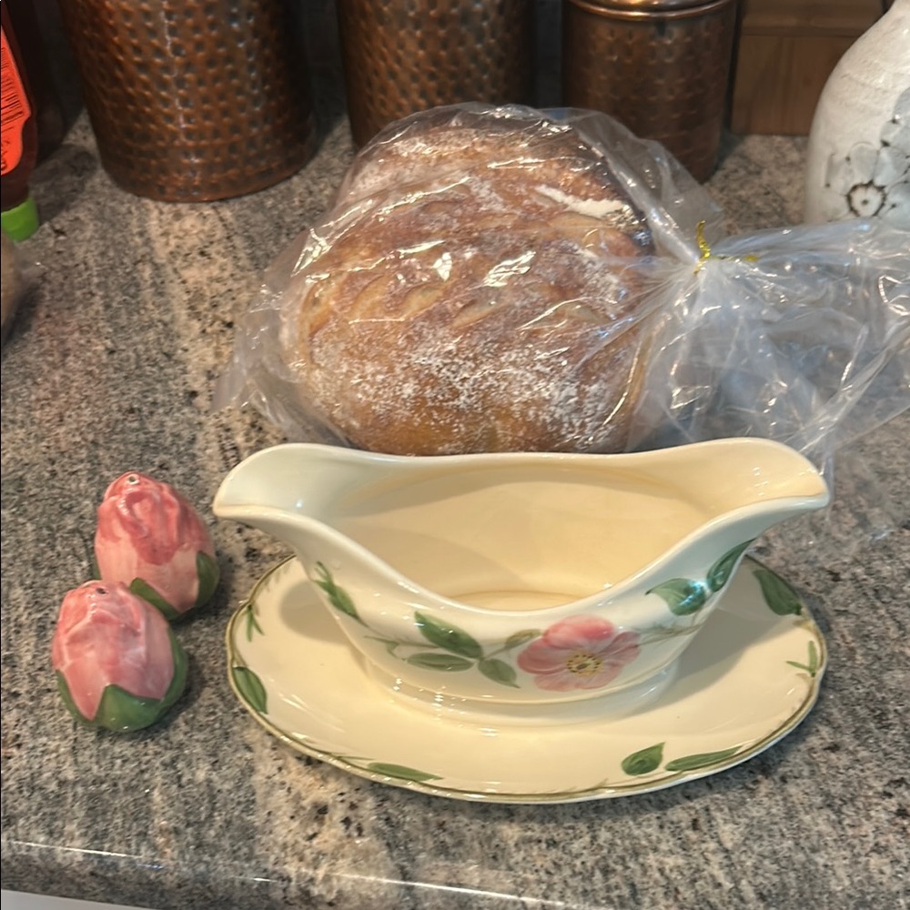 Floral Gravy Boat with Saucer